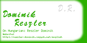 dominik reszler business card